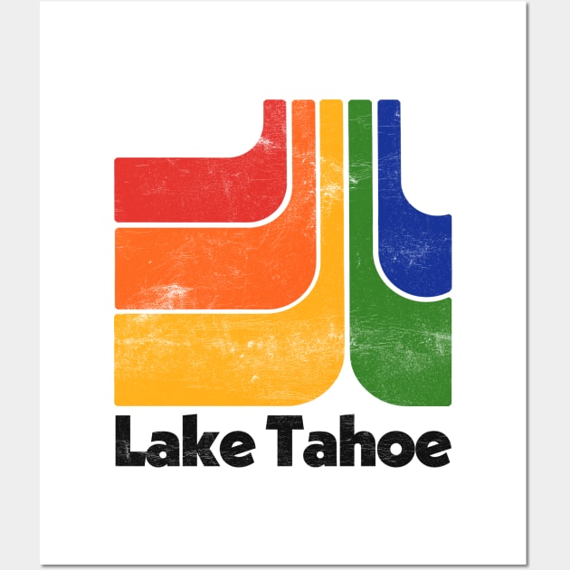 Lake Tahoe  // Original Minimalist Style Retro Graphic Design Wall Art by DankFutura